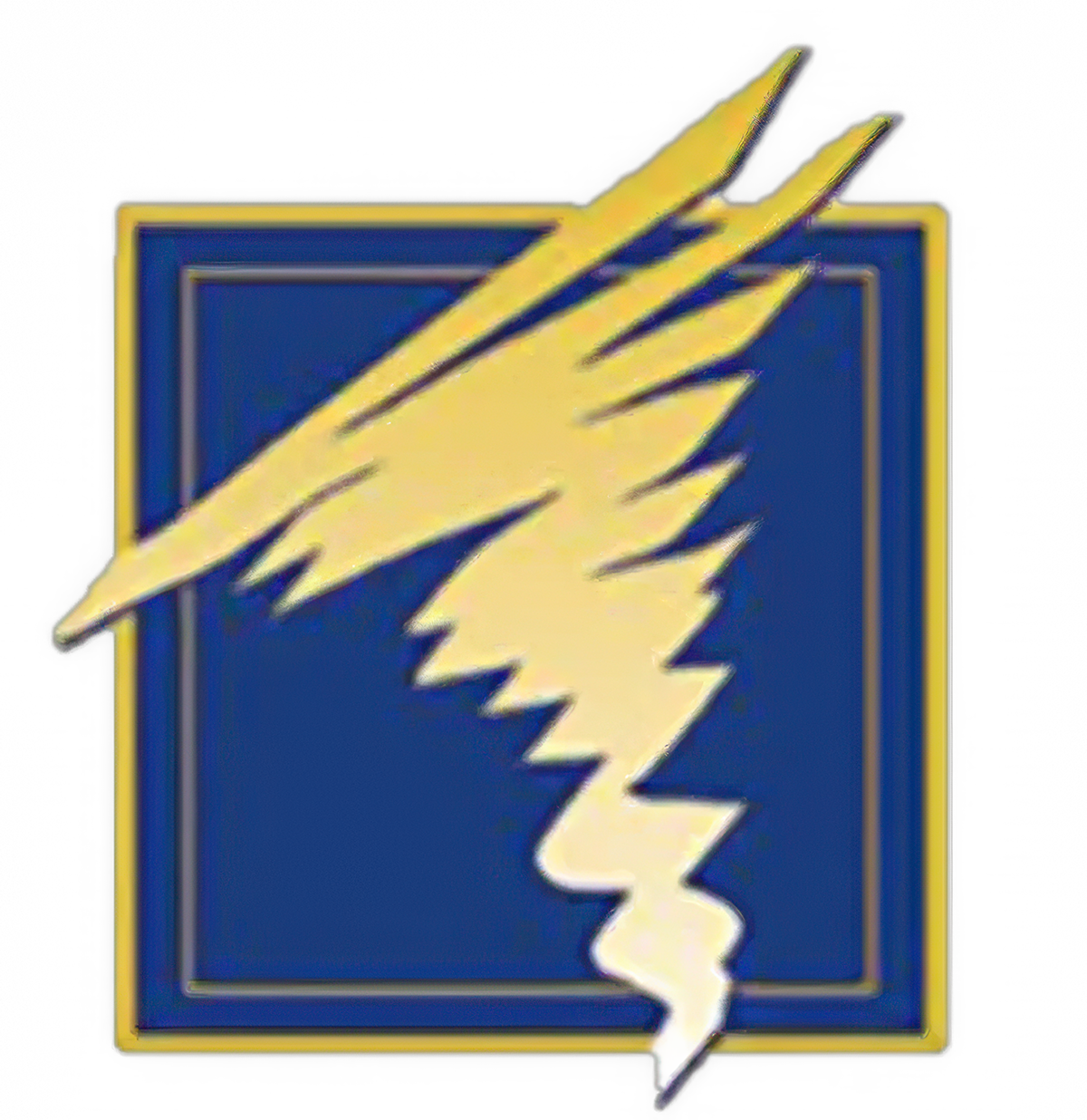 Sample blue and gold lightning team logo